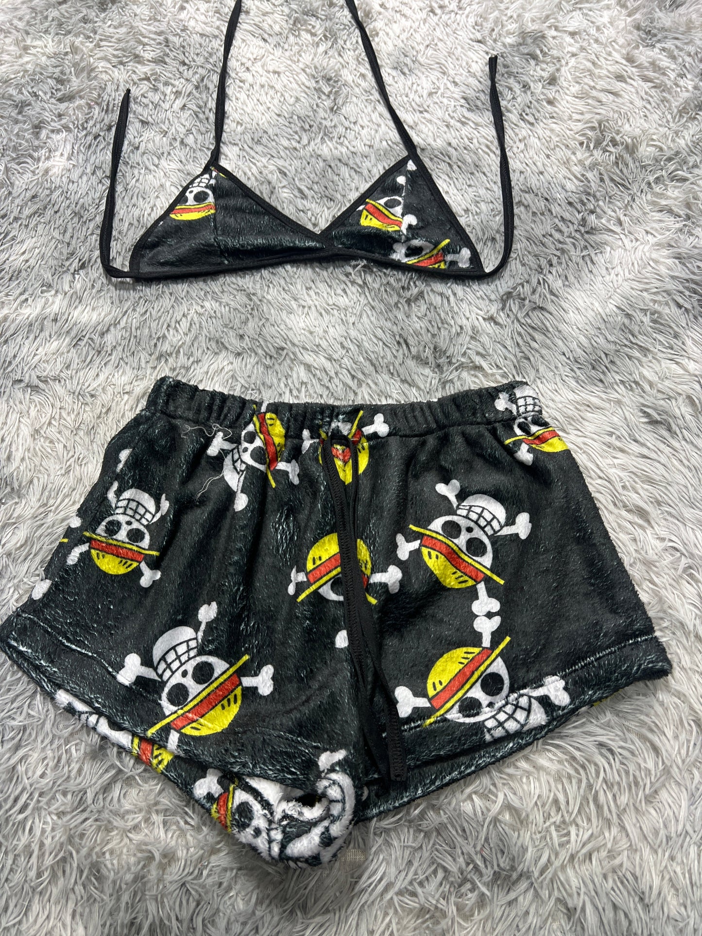 One Pice Background Black Afelpad Matching Top & Short - Fundies