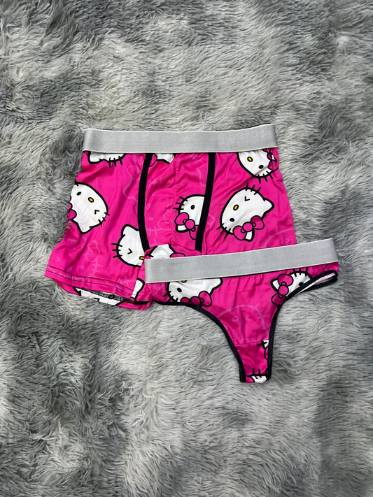 Hello kitty pink couples matching underwear