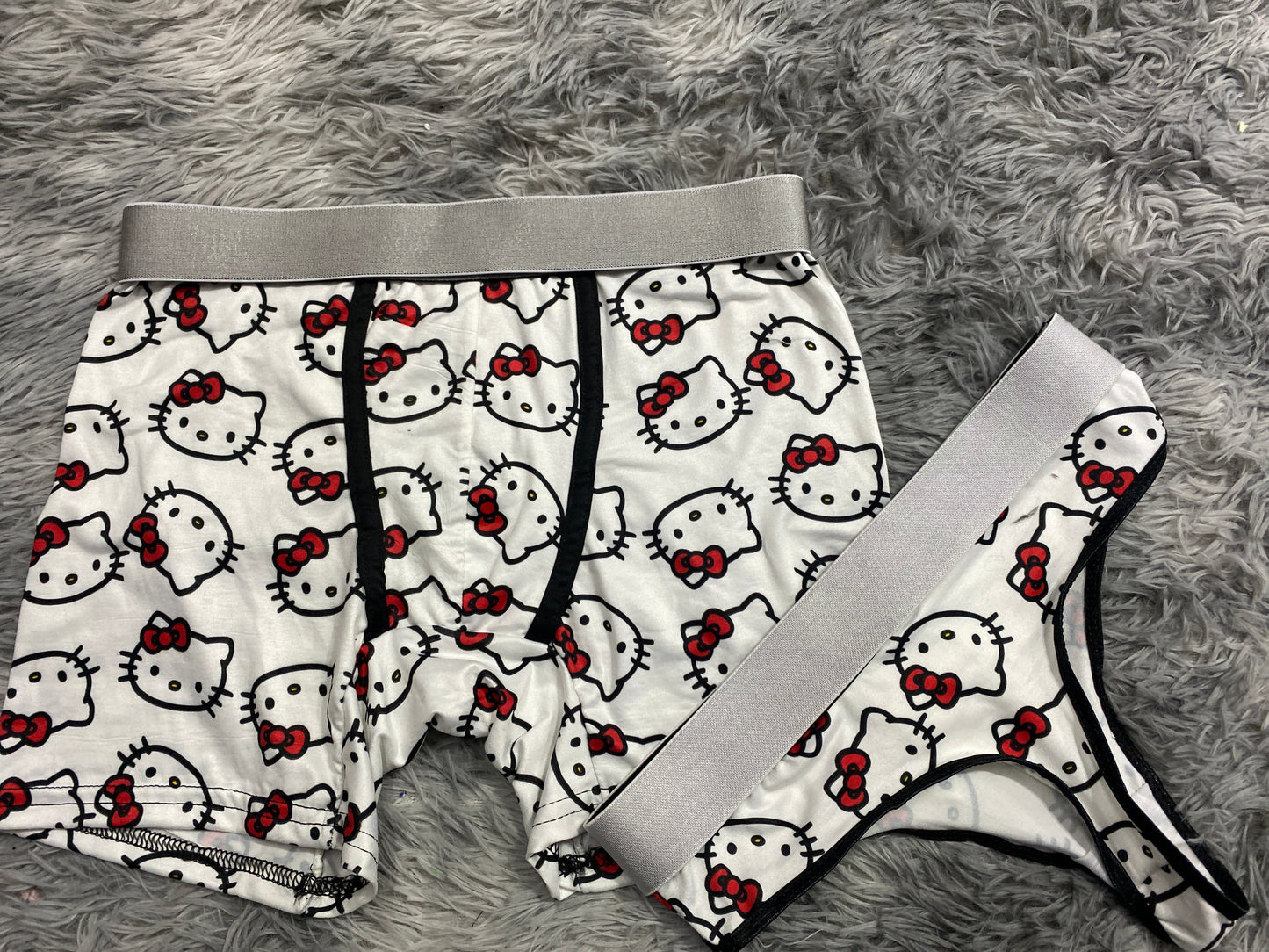 Hello Kitty Background White Duo One-size Thong - Fundies