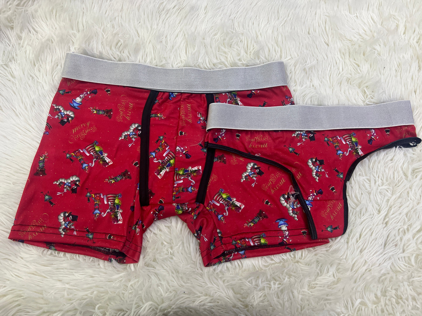 Snowman merry christmas matching couples underwear christmas