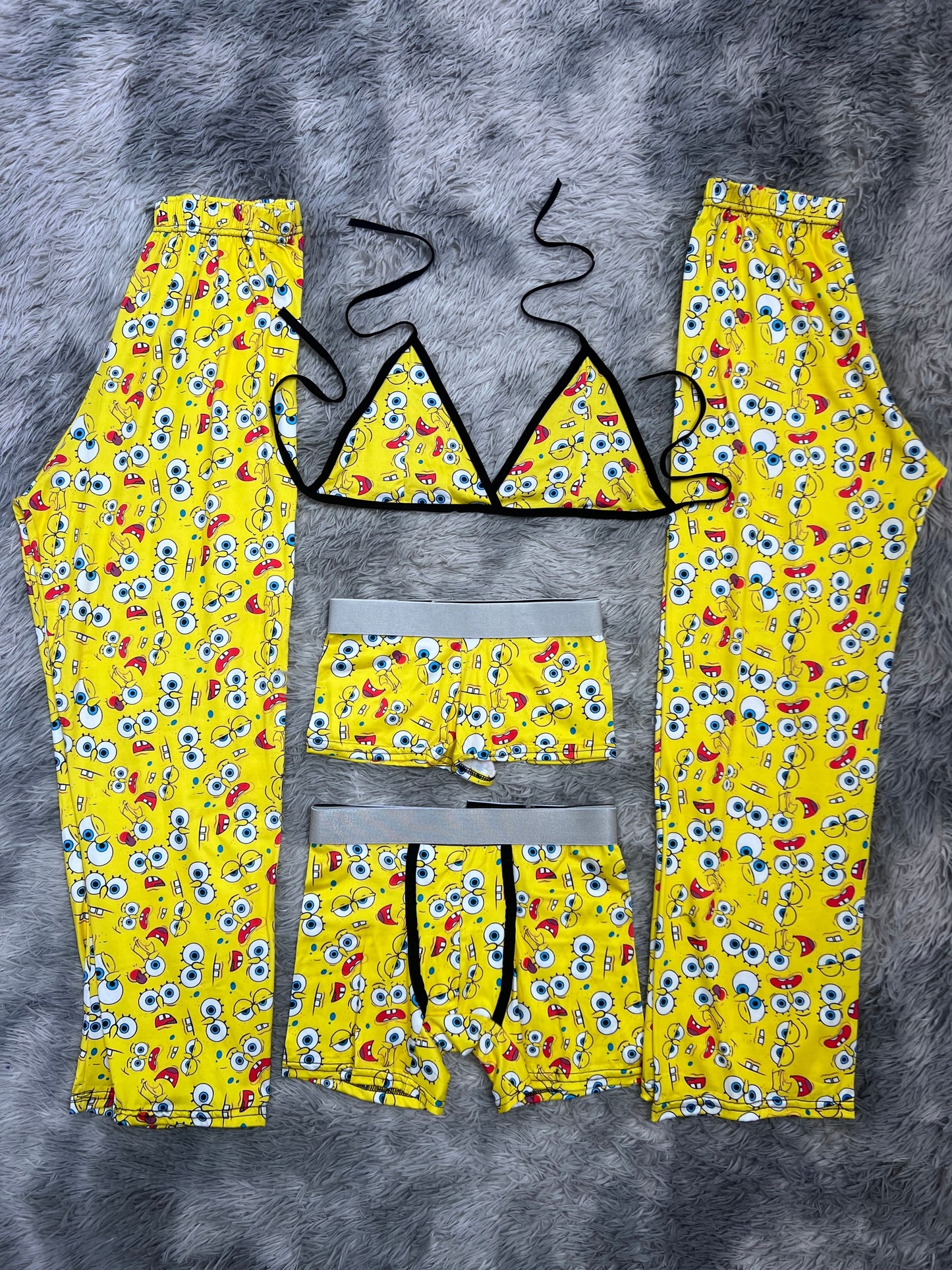 SpongeBob Faces Chistosas 5 Piece PJ - Fundies