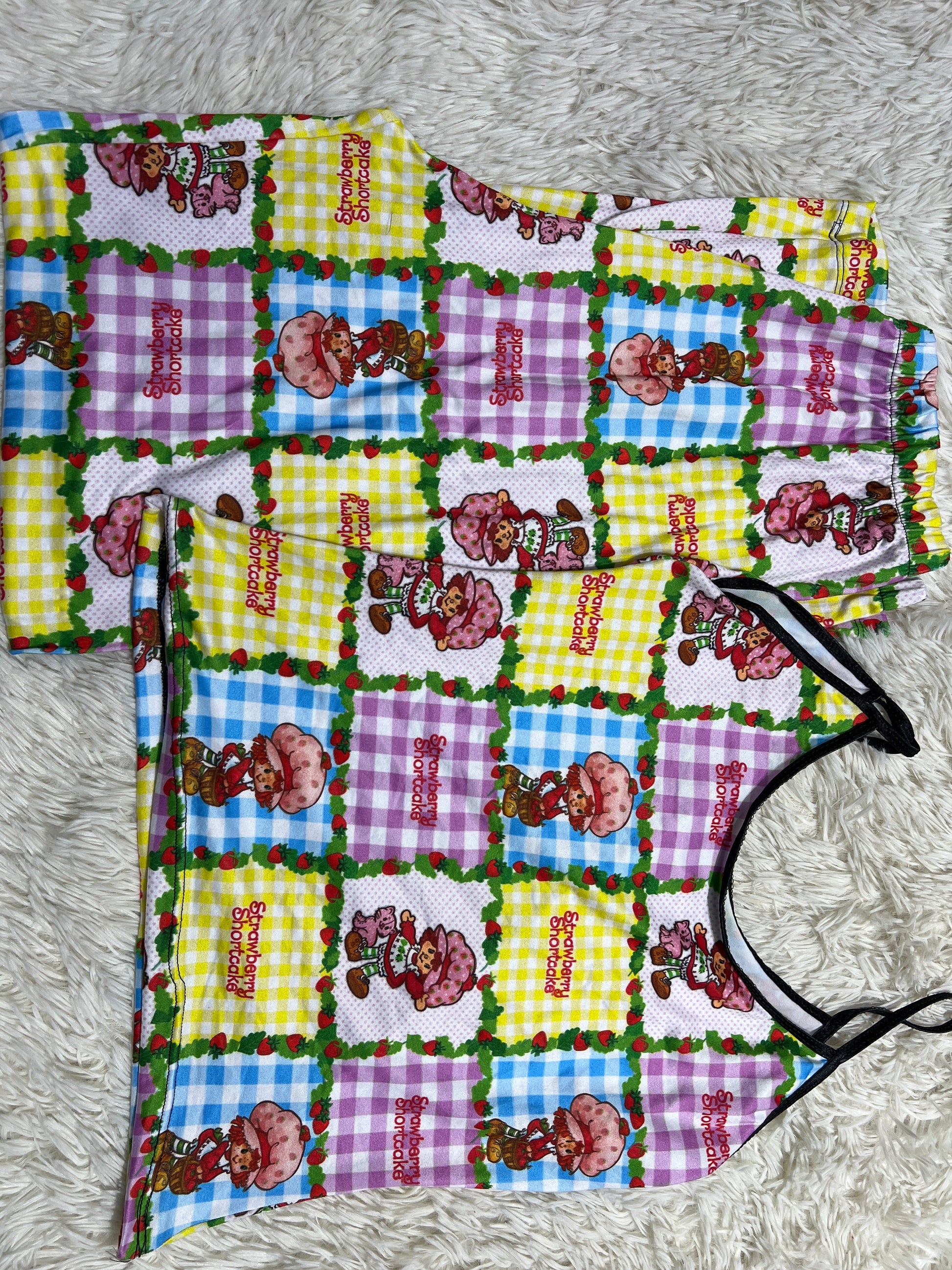 Strawberry Shortcake Plaid Women's Pajama Set - Fundies