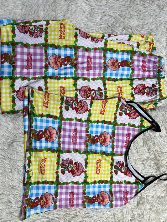 Strawberry Shortcake Plaid Women's Pajama Set - Fundies