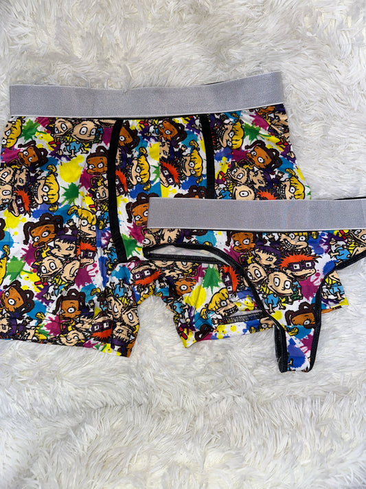 Rugrats paintings matching couples underwear XL