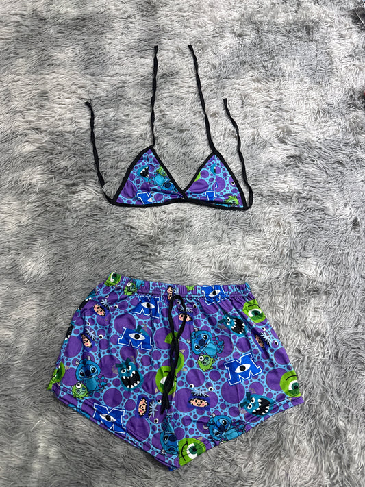 Stitch Monsters Inc Matching Top & Short