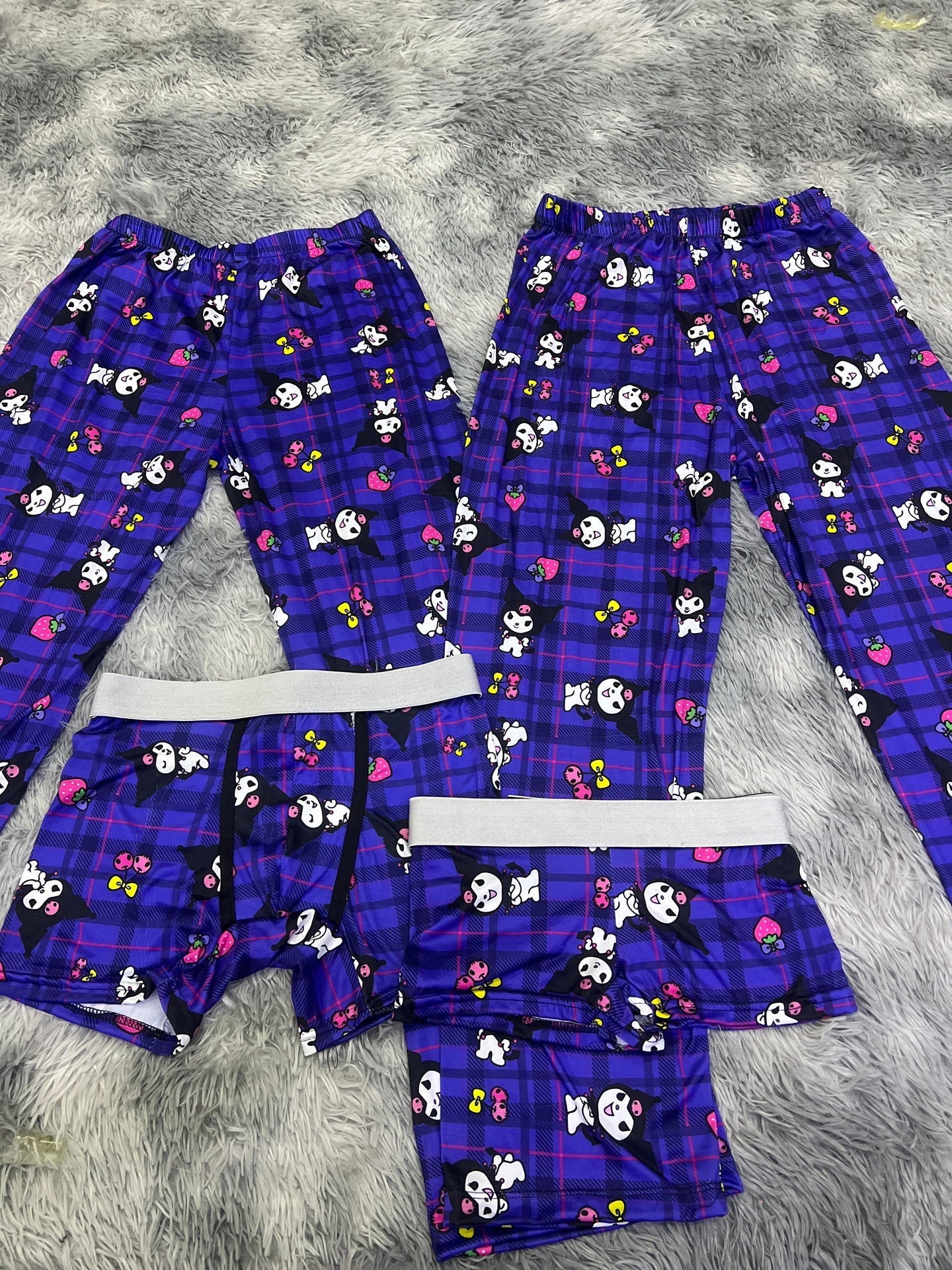 Kuromi Plaid Purple 5 Piece PJ - Fundies