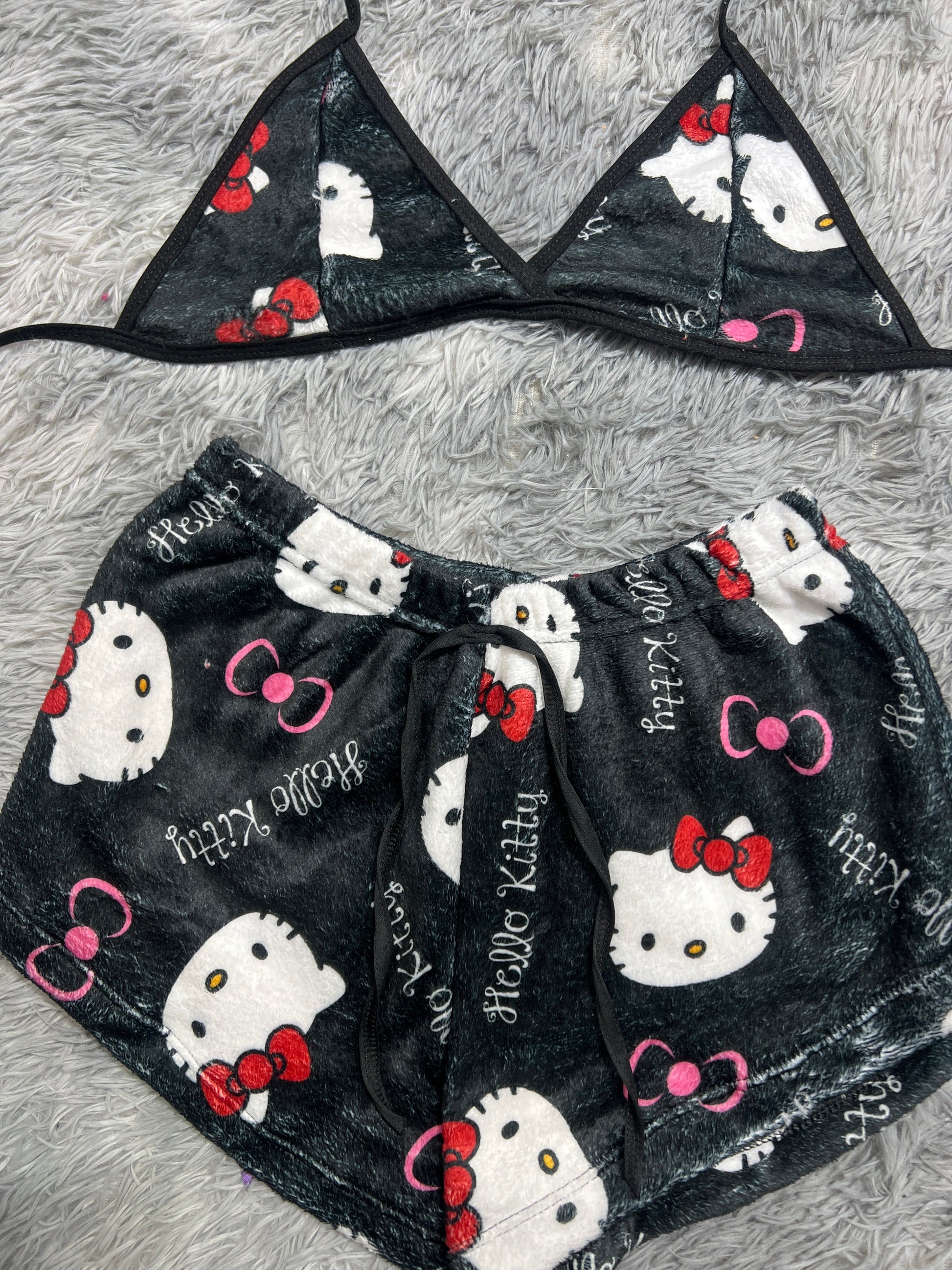 Hello Kitty Black Matching Top & Short - Fundies