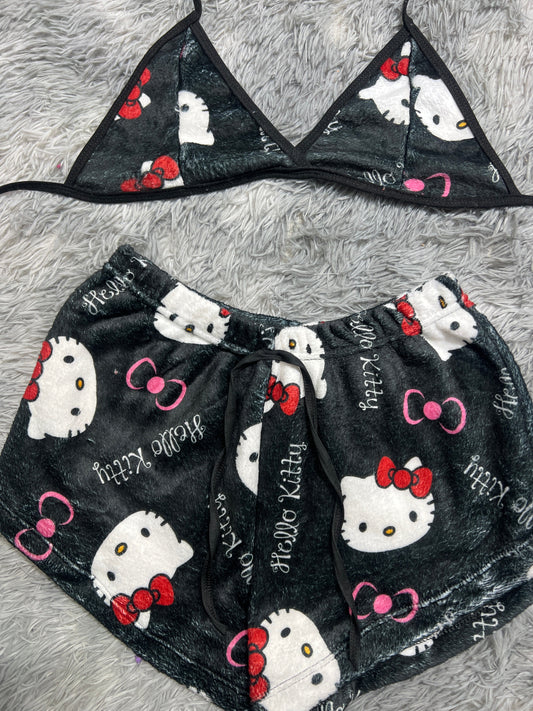 Hello Kitty Black Matching Top & Short - Fundies