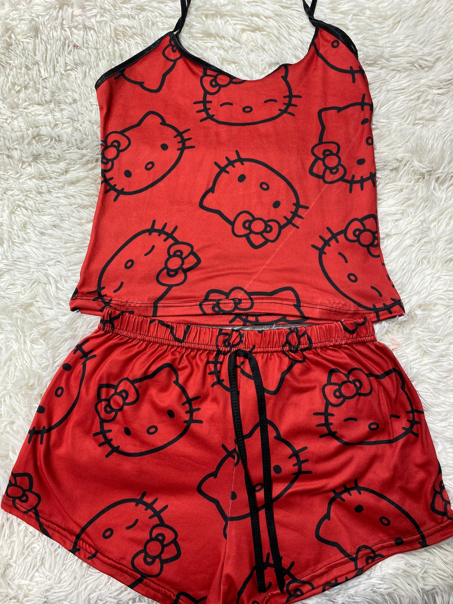Hello Kitty Red Women's Pajama Set - Fundies