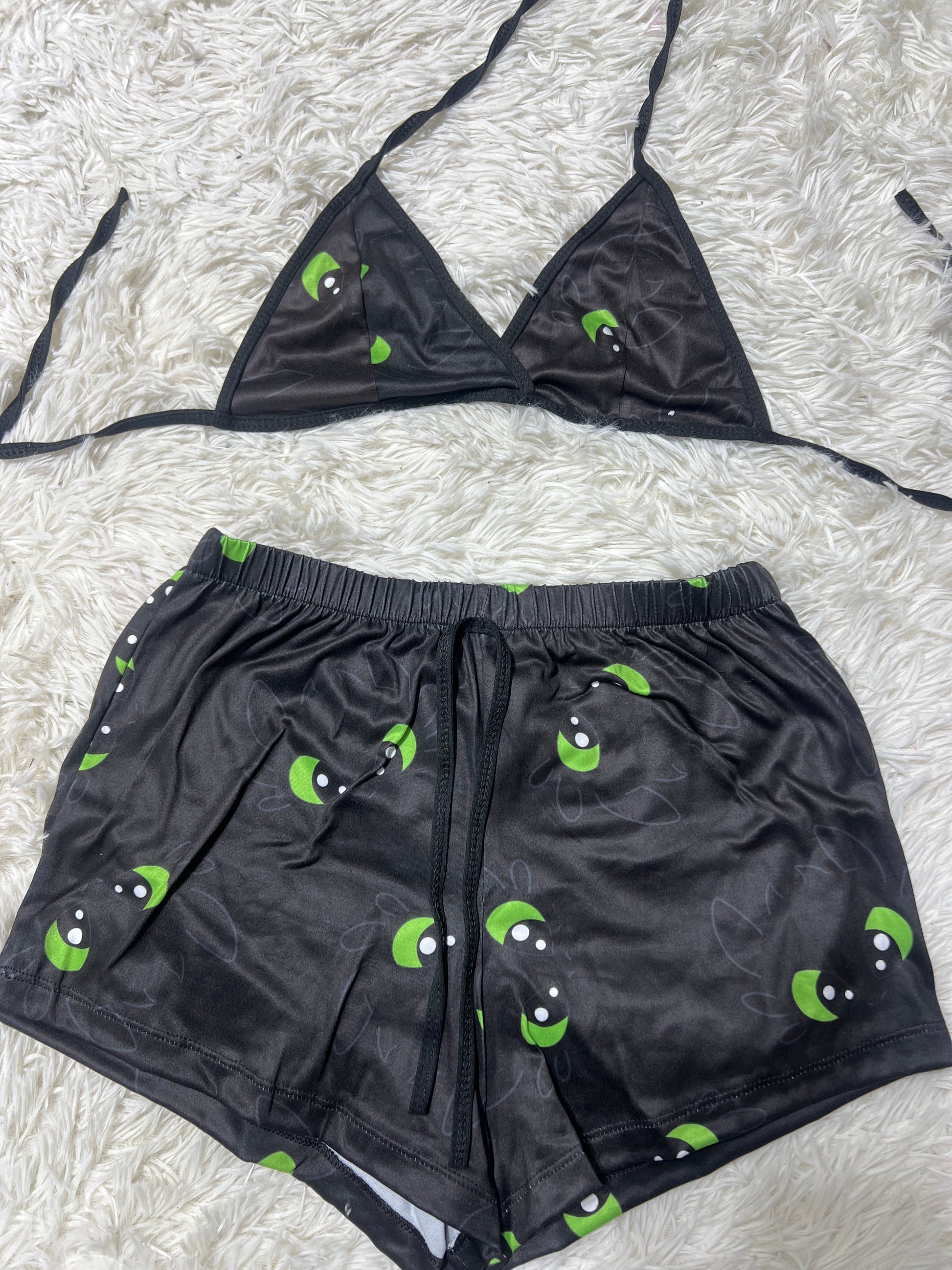 Dragon Black Brush Matching Top & Short - Fundies