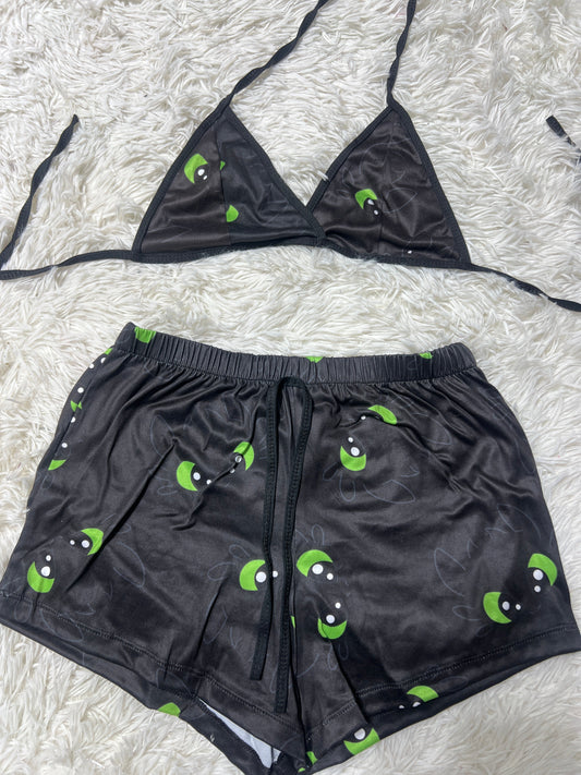 Dragon Black Brush Matching Top & Short - Fundies