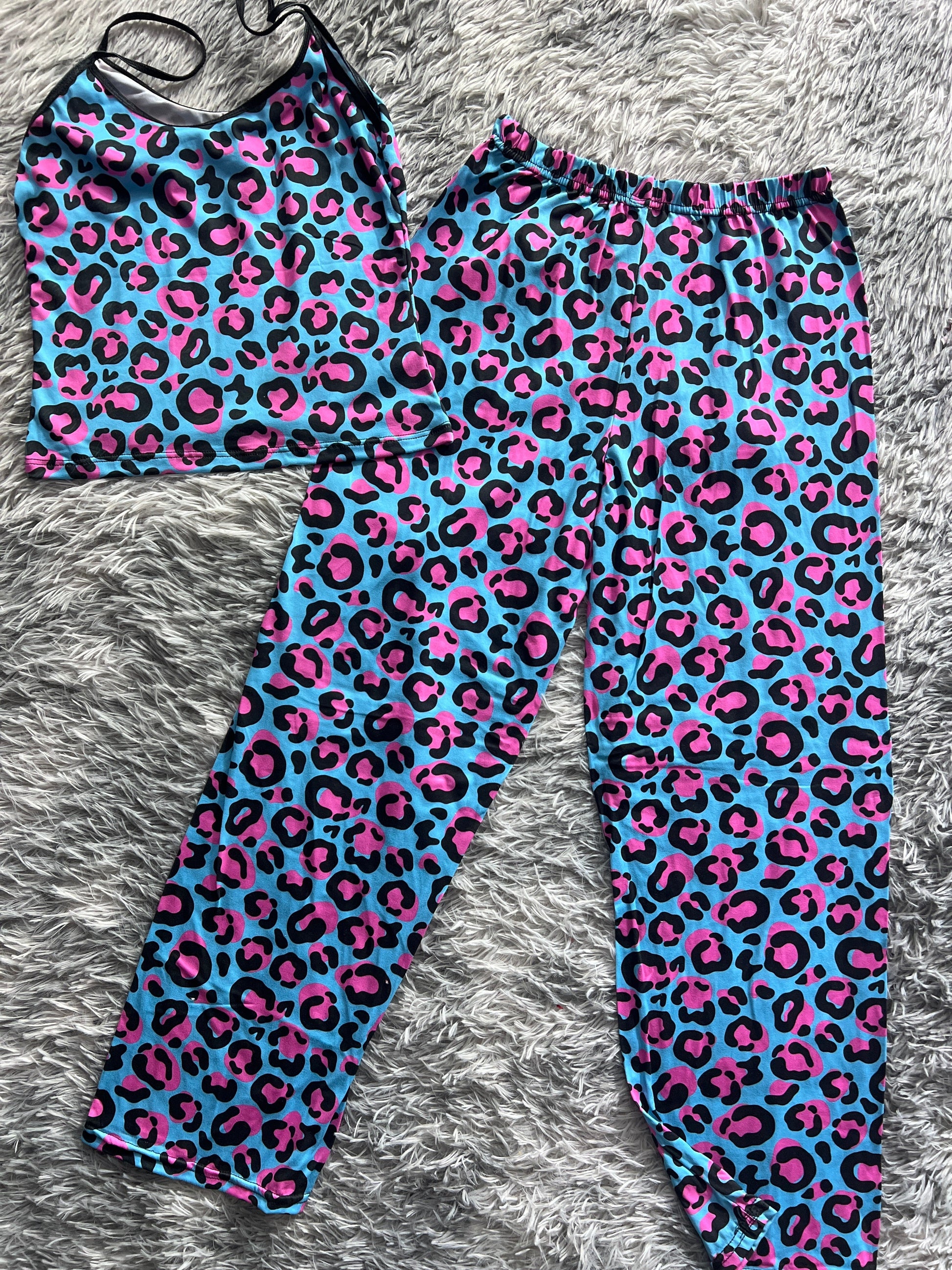 Leopardo Blue Women's Pajama Set - Fundies