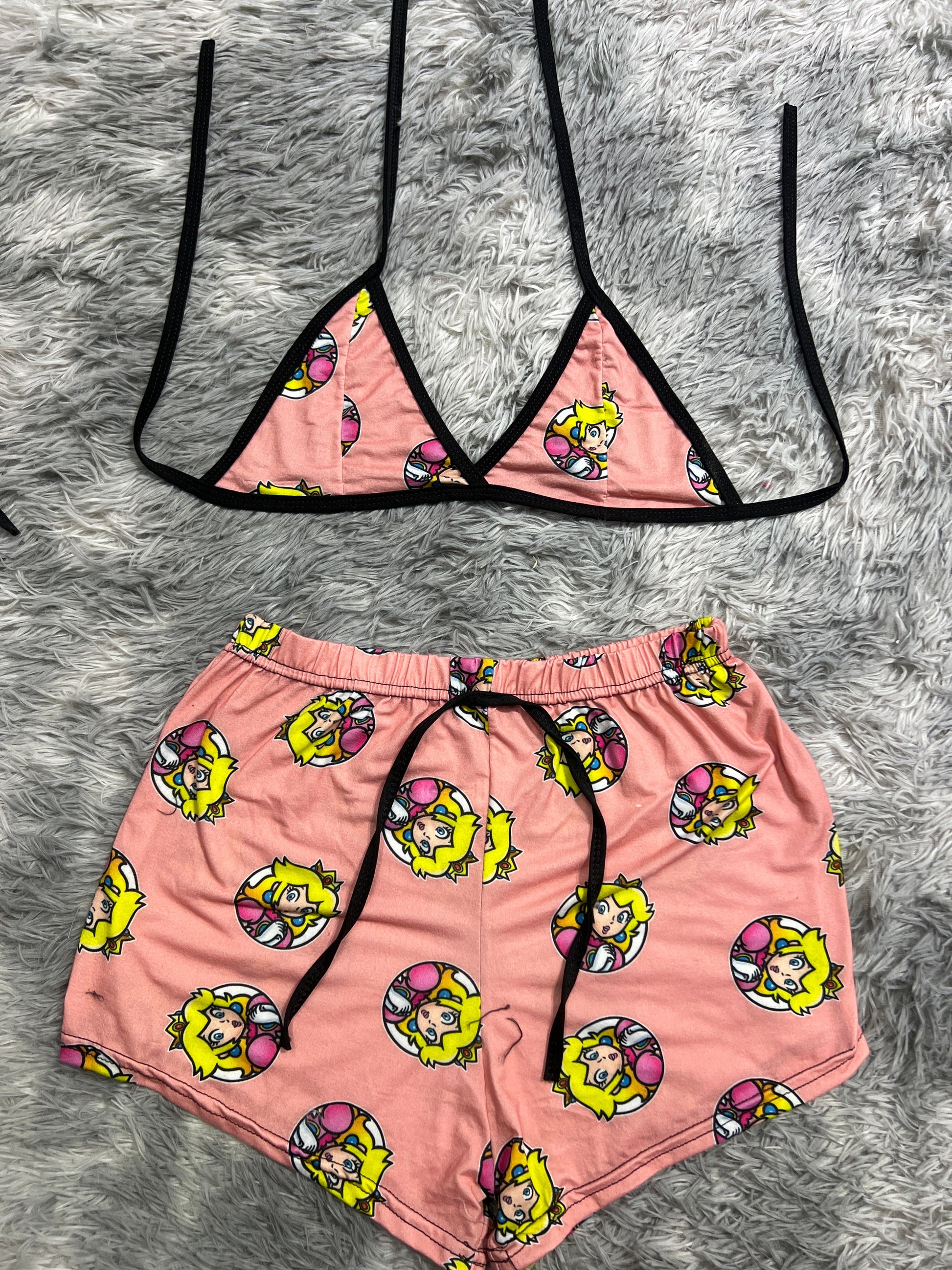 Princesa Peach Brush Matching Top & Short - Fundies
