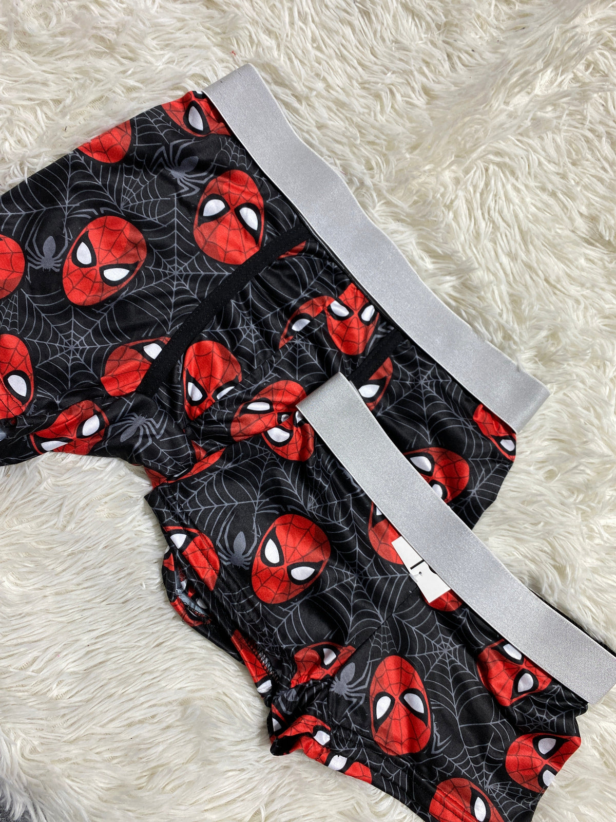 Spidey Webs Black Background Matching Boxers