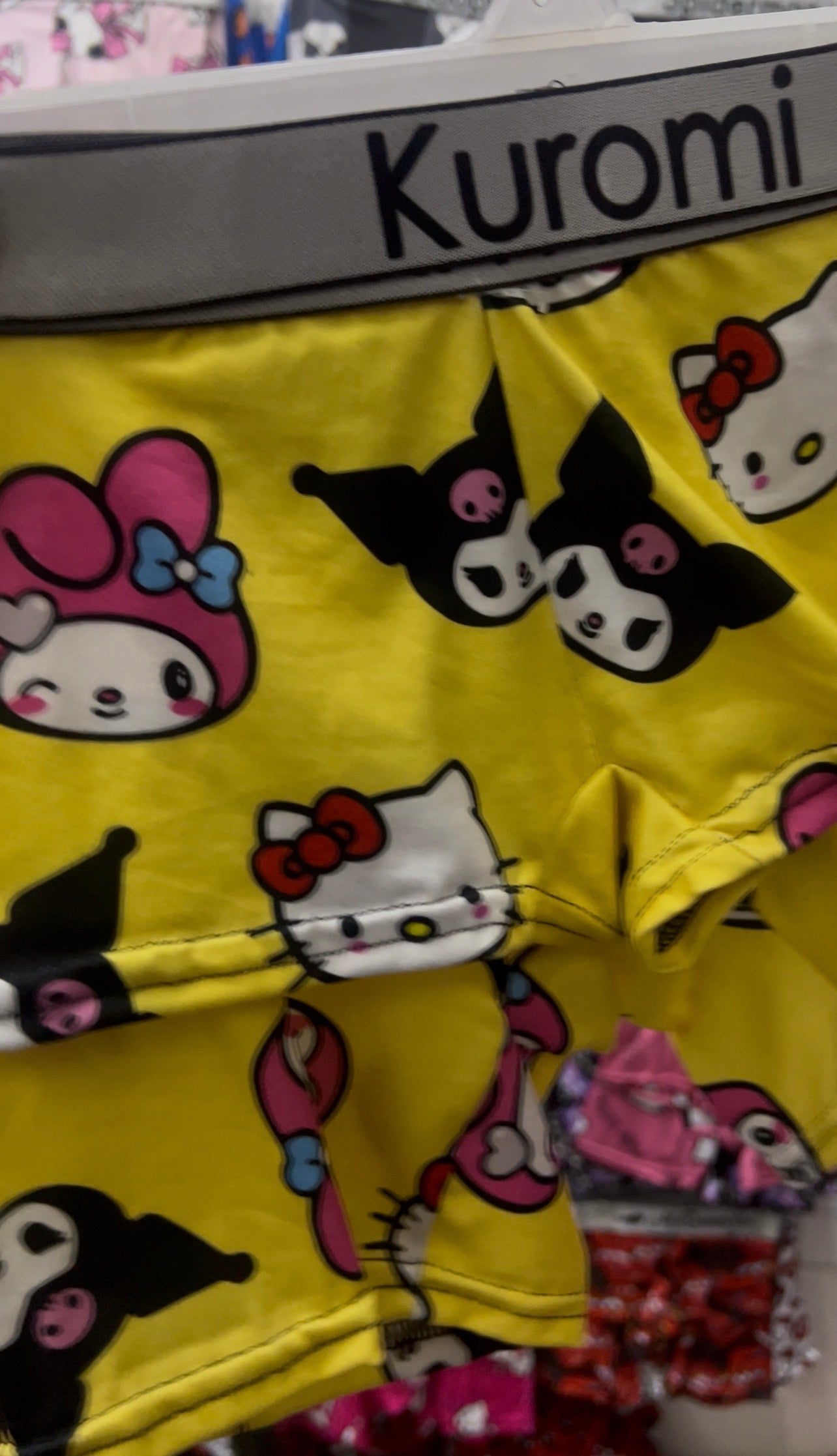 Hello kitty yellow matching couples boxer underwear