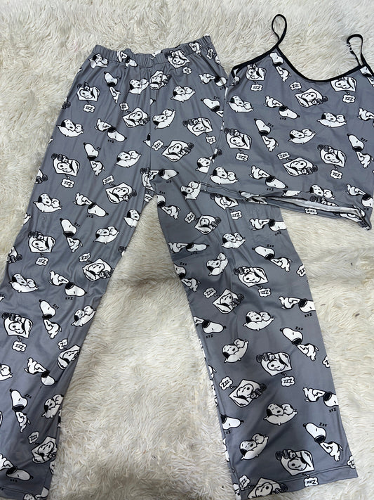 Snoopy Gray Women's Pajama Set - Fundies