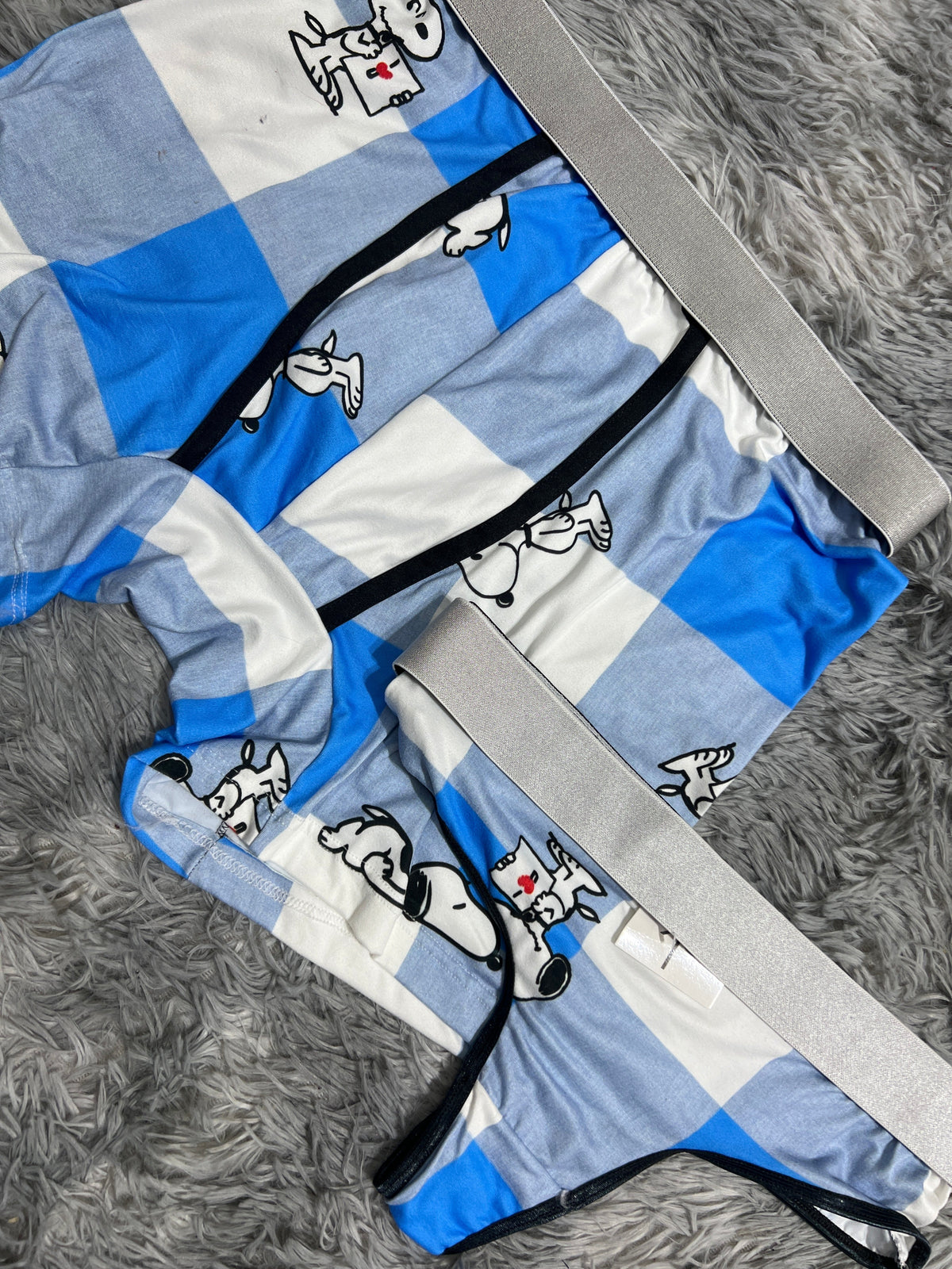 Snoopy Blue Matching Boxer & Thong