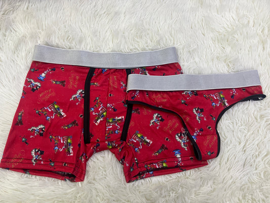 Snowman merry christmas matching couples underwear christmas