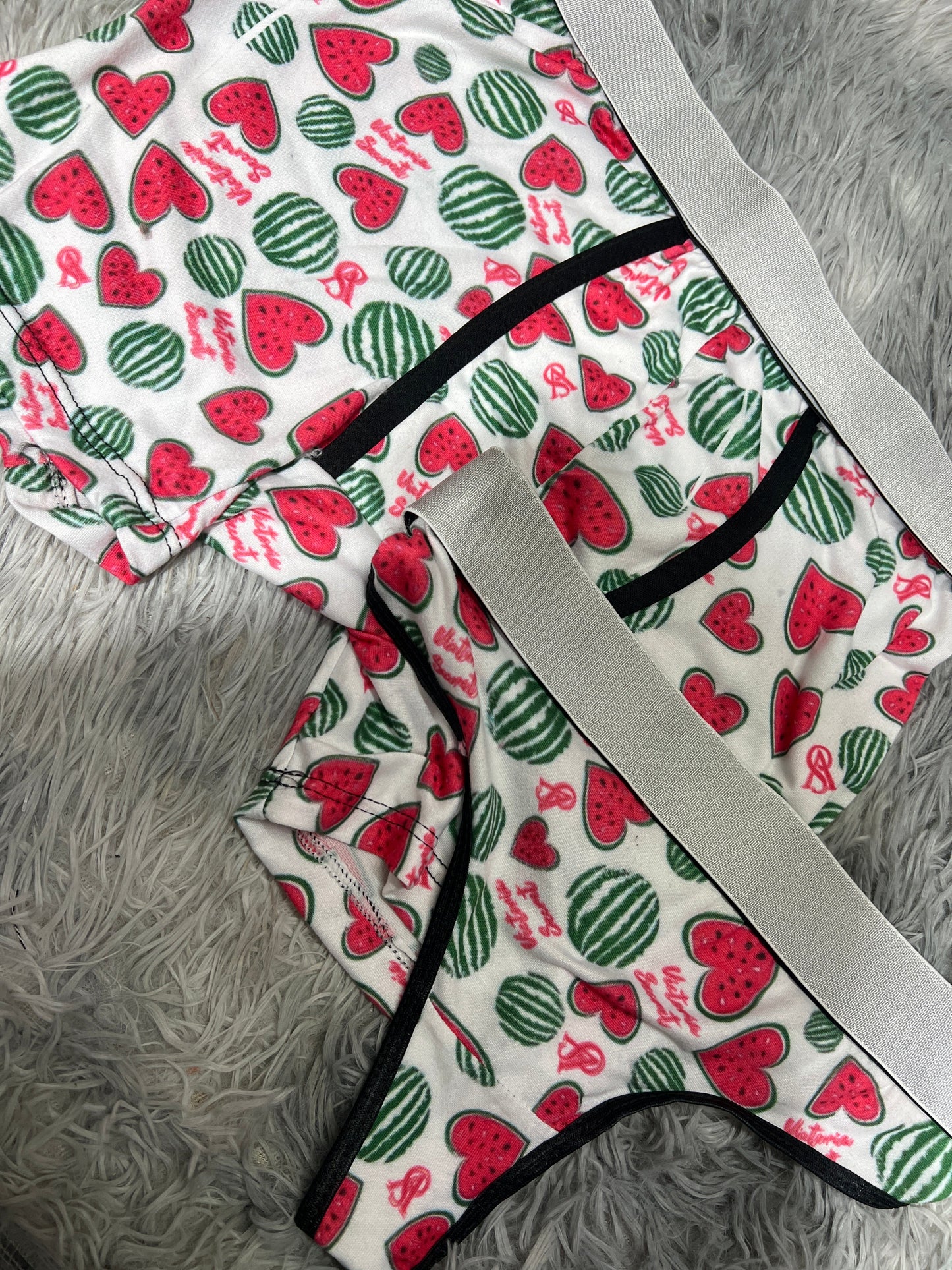 Watermelon Heart Boxer One-size With Thong - Fundies