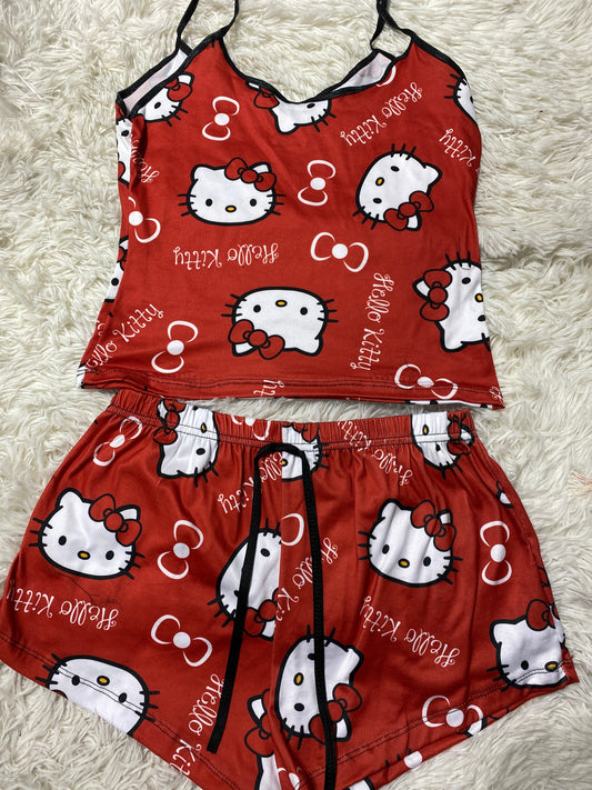 Hello Kitty Red Women's Pajama Set - Fundies