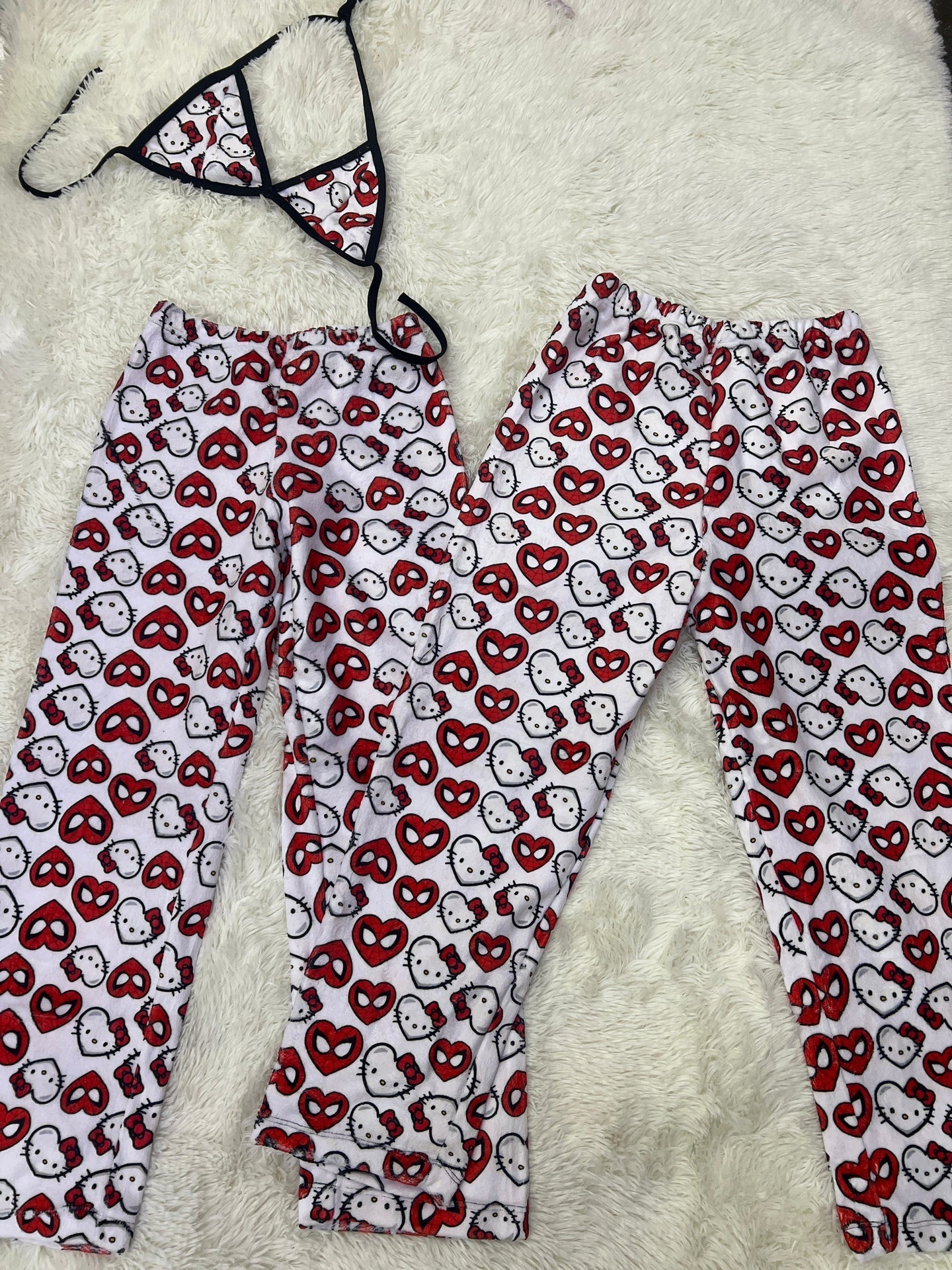 SpiderKitty White Matching Plushie PJs - Fundies