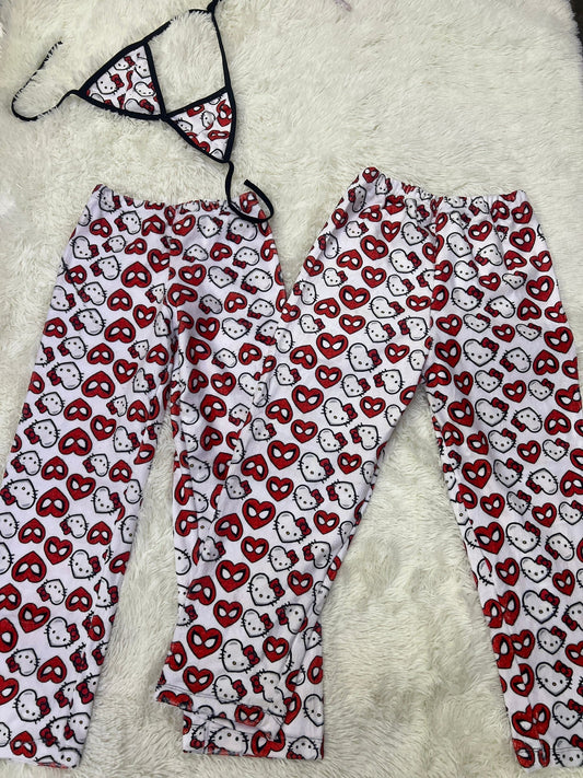 SpiderKitty White Matching Plushie PJs - Fundies