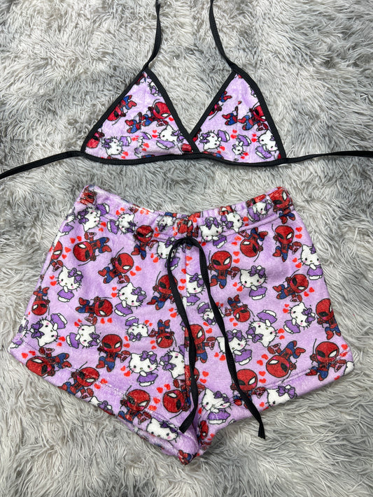 Shorts Pajama Set spider kitty