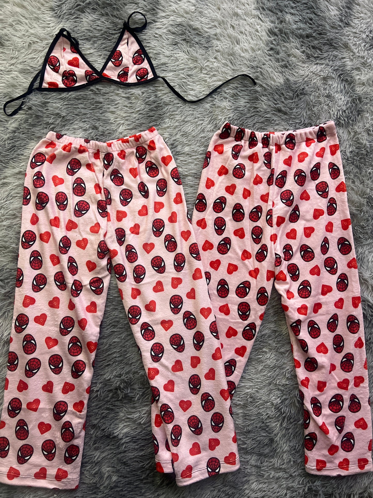 Spiderman Pink Plush Pajamas matching set 🕷️✨