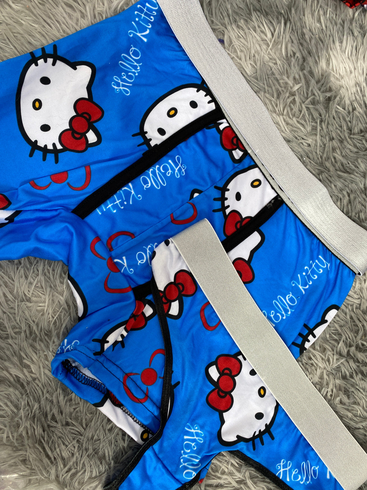 Hello Kitty Faces Blue Duo With Thong