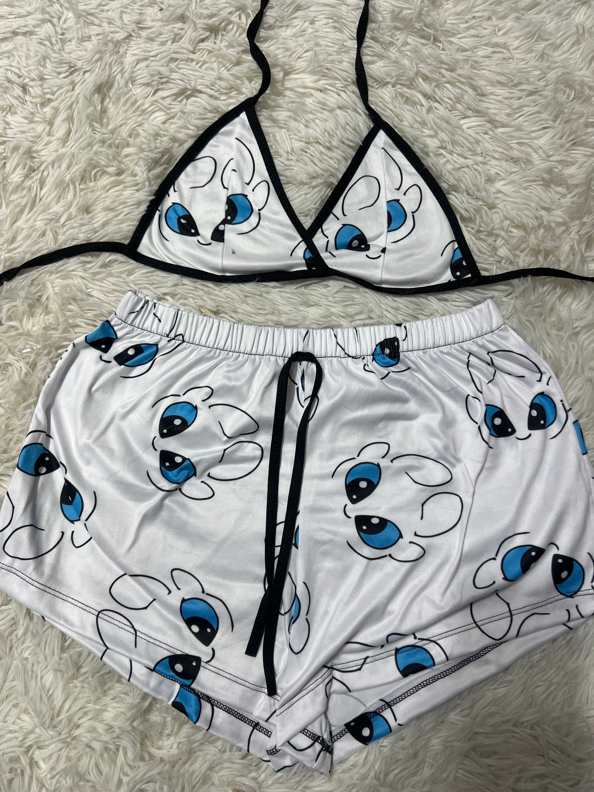 Dragon White Brush Matching Top & Short - Fundies