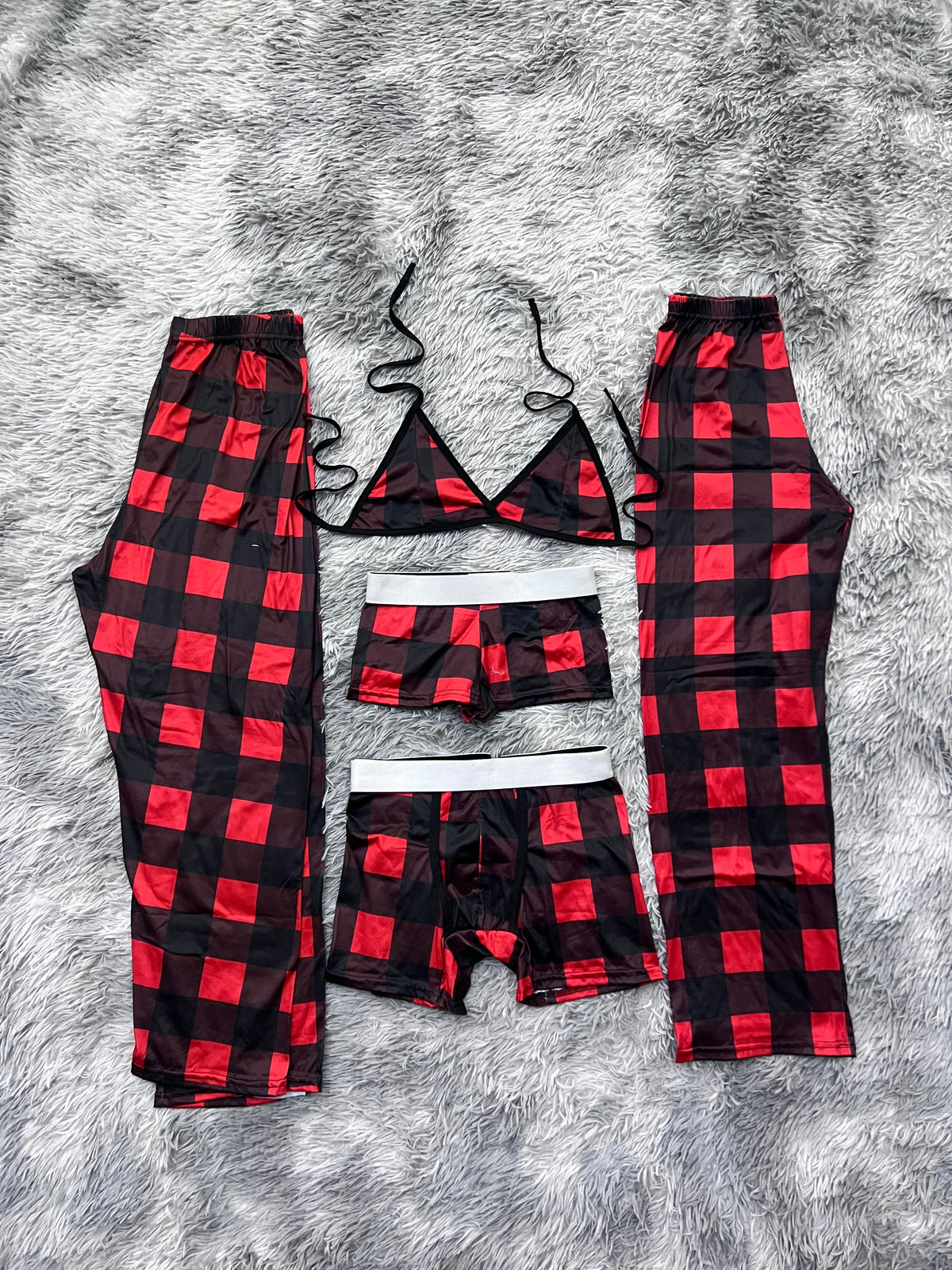 Plaid Red 5 Piece PJ