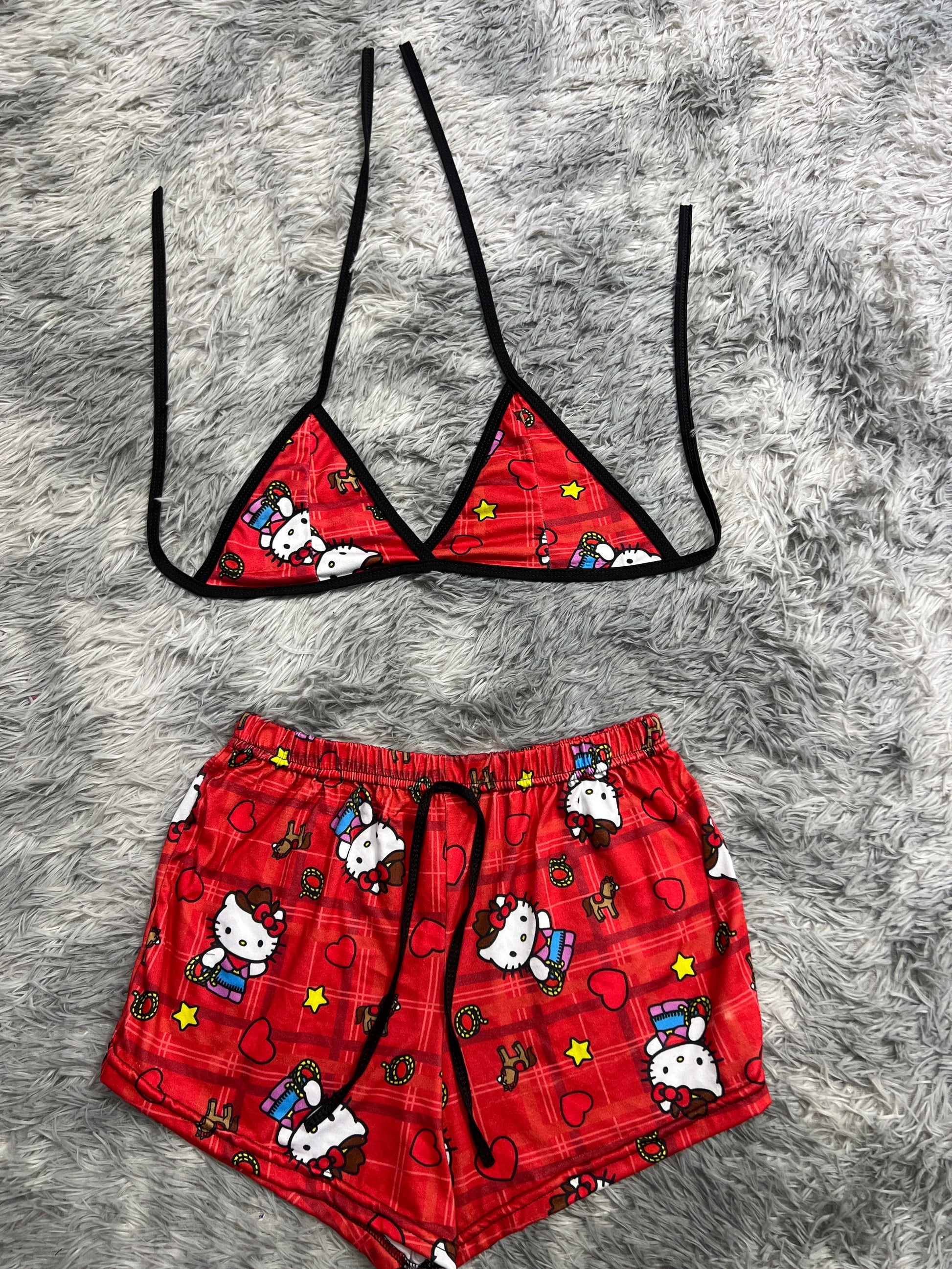 Hello Kitty Vaquera Brush Matching Top & Short - Fundies