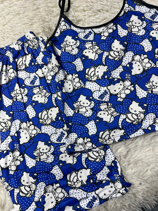 Hello Kitty Dots Blue Women's Pajama Set - Fundies