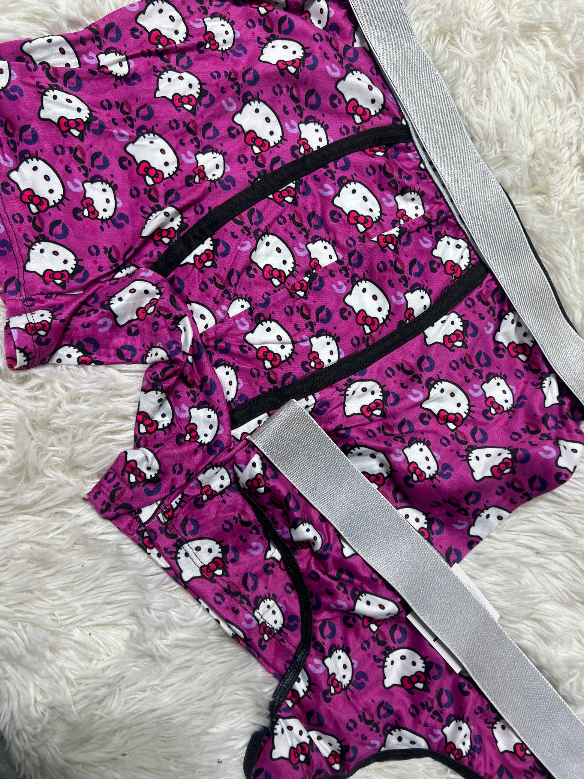 Hello Kitty Animal Print Purple Duo XL With Thong - Fundies