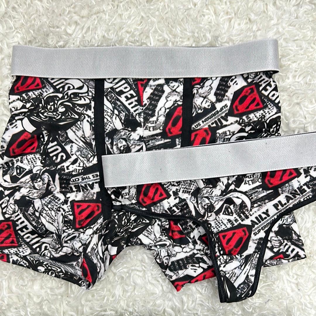 Superman comic matching couples underwear - Fundies