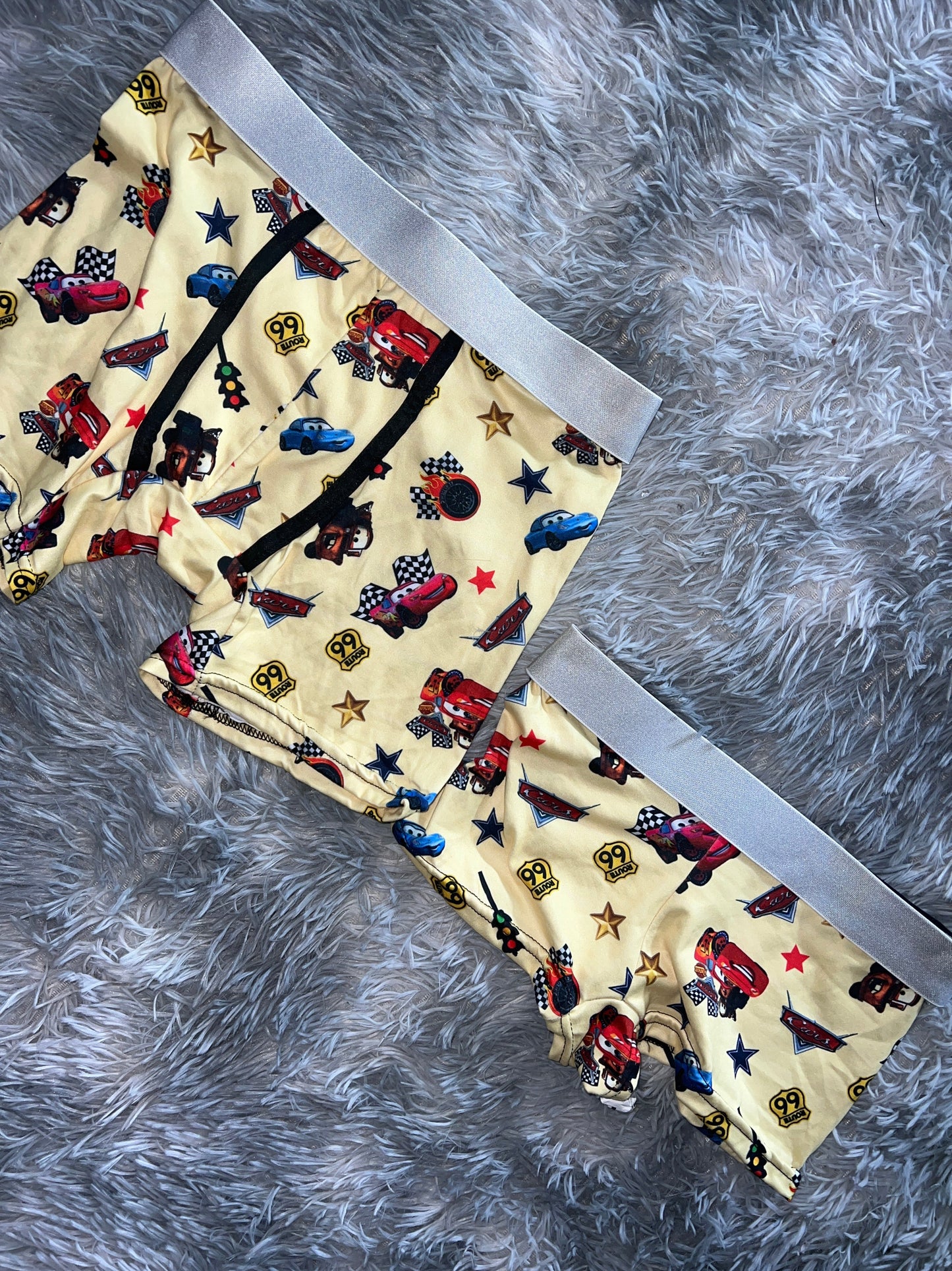 McQueen yellow boxer/boxer matching set for Couples💛🤎💙
