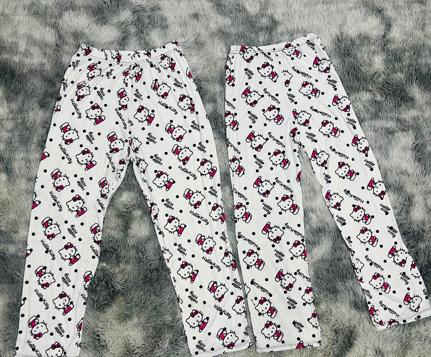 Hello Kitty White Background plush pajama duo