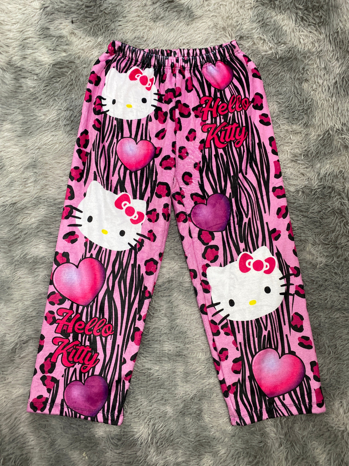 Kitty Stripes & Hearts Pajama Pants