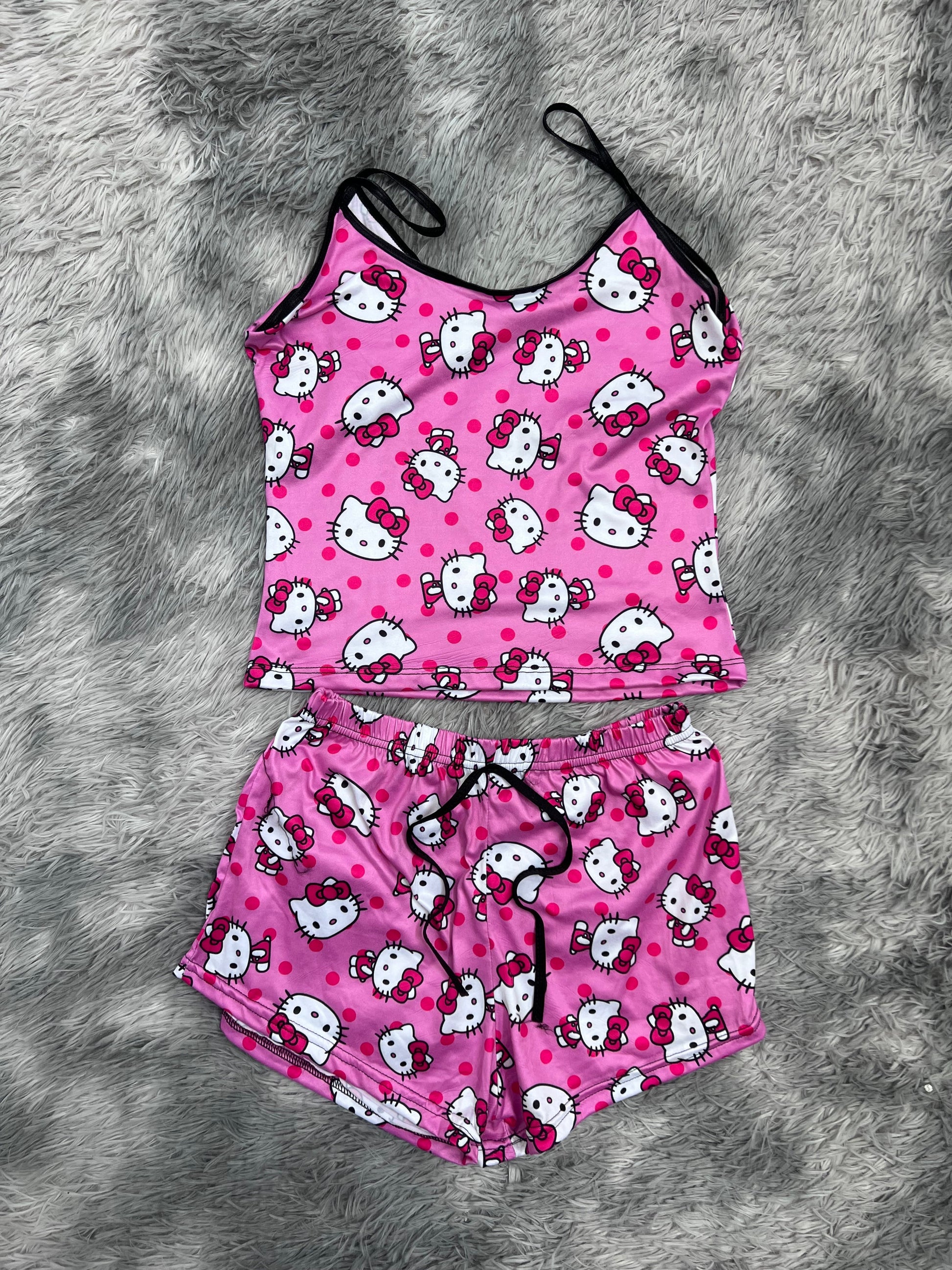 Hello Kitty Dots Pink Women's Pajama Set - Fundies