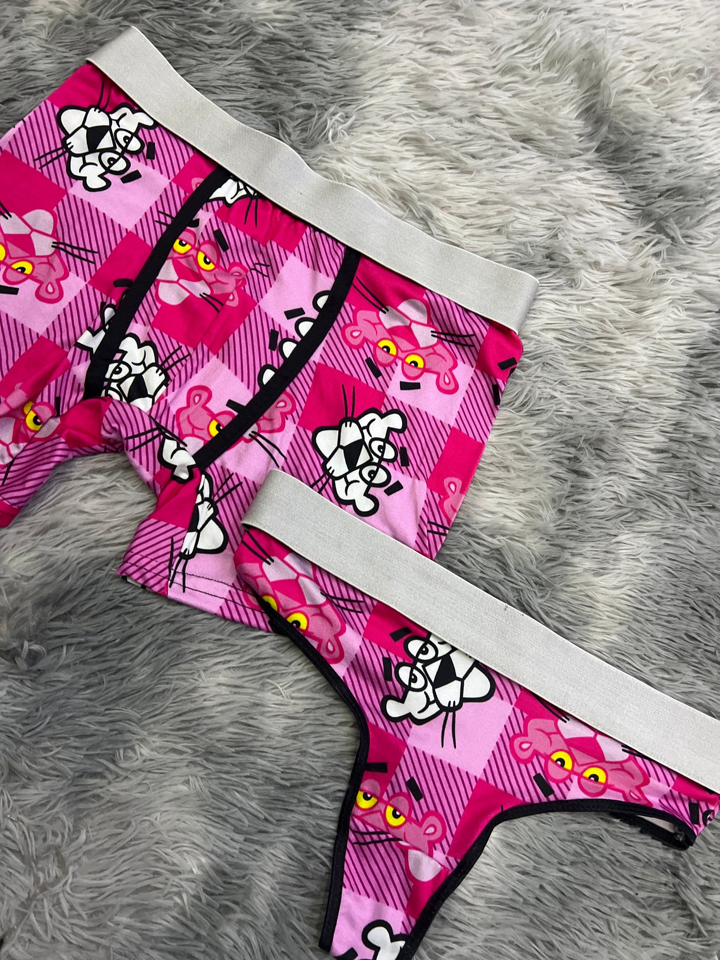 Pink Panther Print underwear Matching Set For Couples 😍💗