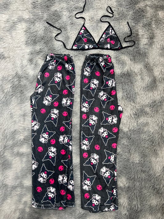 Kuromi Skulls Matching Plushie PJs - Fundies