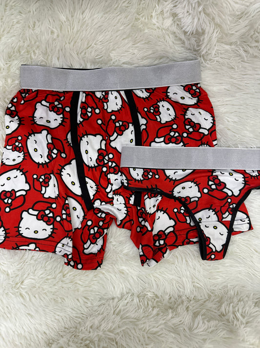 hello kitty christmas matching couples underwear XL