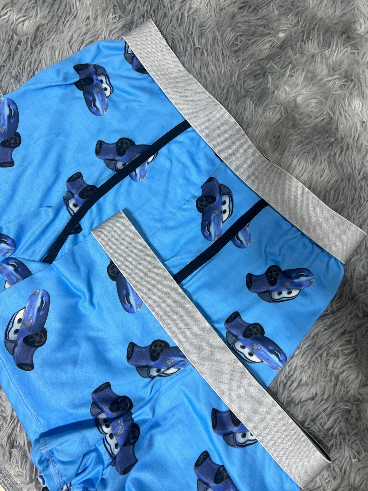 Cars Blue Background Matching Boxers
