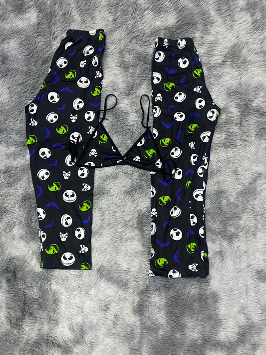 Jack and Huggy black Halloween Halloween Plush pajama duo