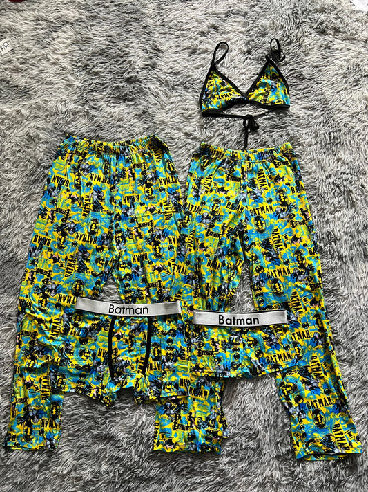 Batman Blue And Yellow 5 Piece PJ - Fundies