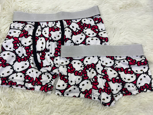 Hello kitty faces couples matching underwear boxer and boxer MIXED SIZES