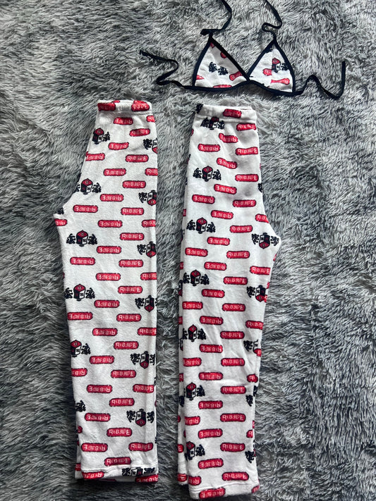 Rebel Background White Matching Plushie PJs - Fundies