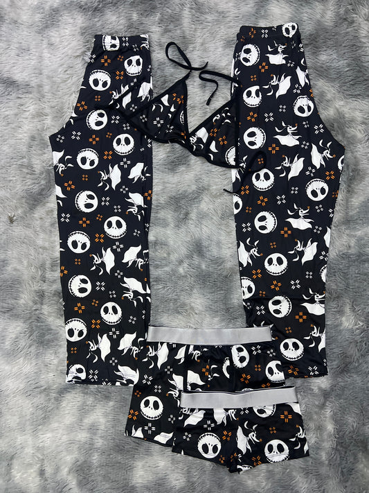 Jack and zero Halloween 5 pcs pajama duo