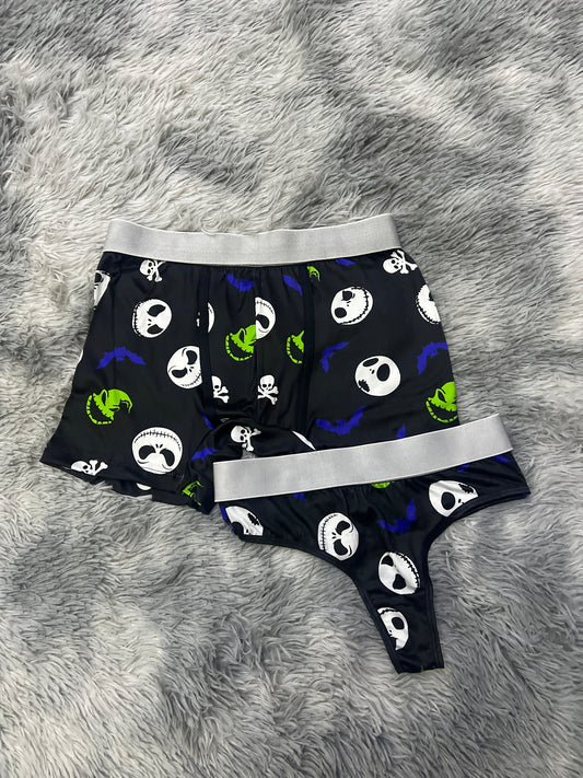 Jack and Huggy black Halloween matching underwear LOL