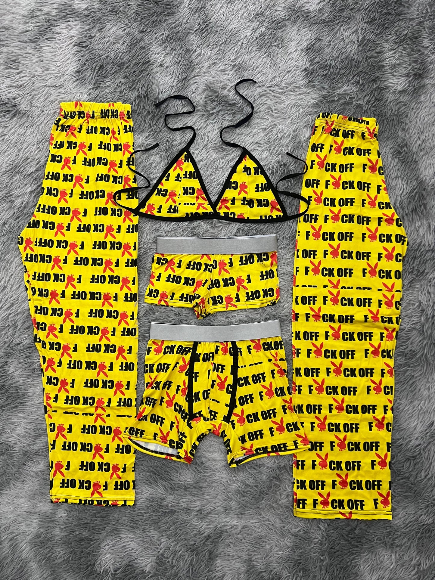 Play Boy Yellow 5 Piece PJ - Fundies